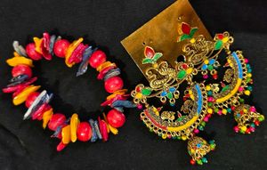 earrings and bracelet combo
