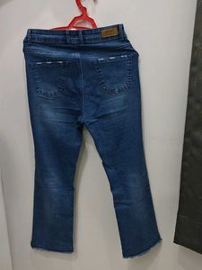 Ripped Hem Jeans