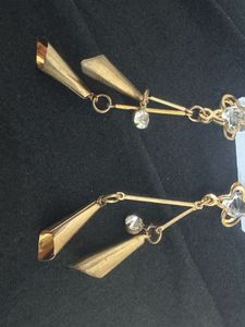 Fashionable Gold Dangle Earrings