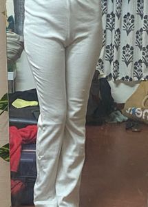 White Flared Leggings