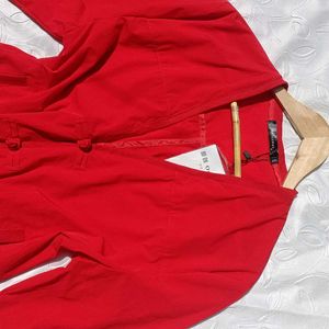 Imported Red Button-Down Jacket❤️