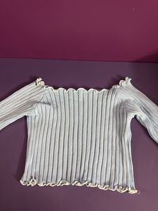 Ribbed Knit Off-Shoulder Top