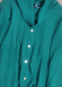 Formal Green Straight Top