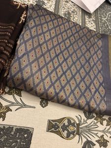 Brown &amp; Blue Dress Material