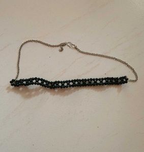 Black Beaded Choker Necklace