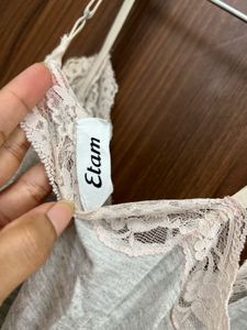 Grey Lacy Slip Dress