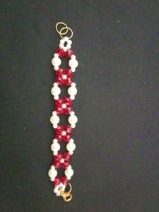 Red And White Bracelet