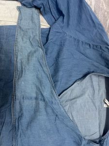 Cute Blue Tie-Front Top