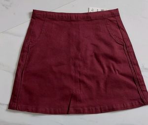 Maroon Skirt