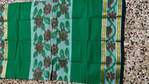 Green Cotton Saree