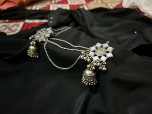 Oxidized Silver Matha Patti