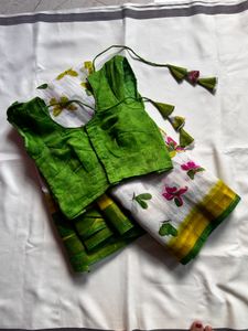 Cotton Saree With Stitch Blouse