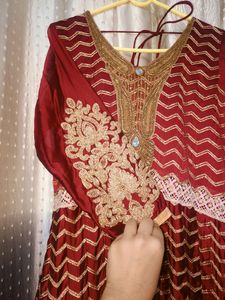 Red Heavy Gown