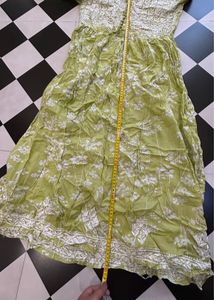 Lime Green Embroidered Kurta