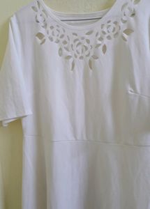 White Scallop Dress.