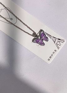 Purple Butterfly Necklace