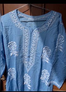 Elegant Blue hand embroidery Kurta