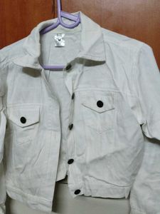 Cute Cropped White Jacket