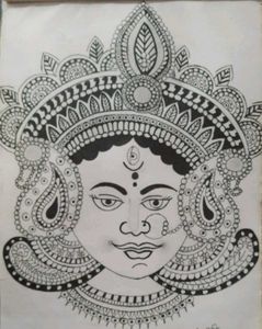 Maa Durga Drawing