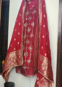 BANARAS SUIT WITH 😍 STONE WORK &amp; DUPATTA