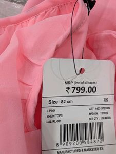 Pink Ruffle V-Neck Blouse