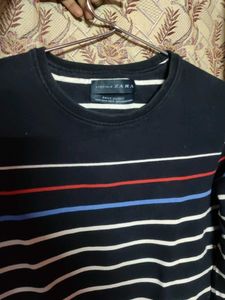 Striped Crew Neck Sweatshirt