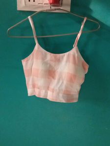 Pink Checkered Tank Top