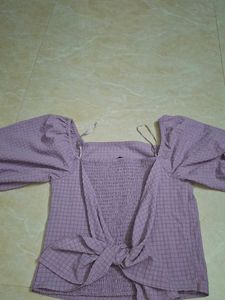 Lilac Checkered Top and Tunic