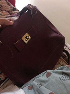 Burgundy Handbag