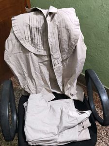 Unique Beige Three-Piece Set