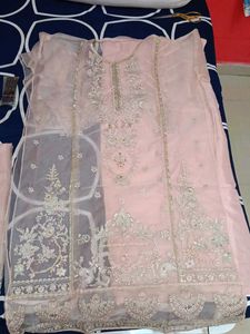 Elegant Pink Kurta Set Suit Piece