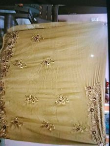 Brown Embroidery Saree