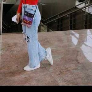 Urbanic Wide Leg Ripped Jeans