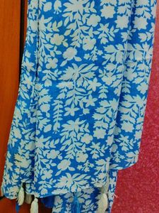 Floral Blue Dupatta