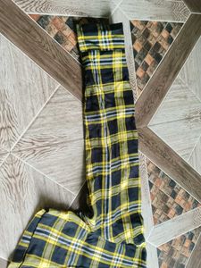 Yellow Plaid Crop Top