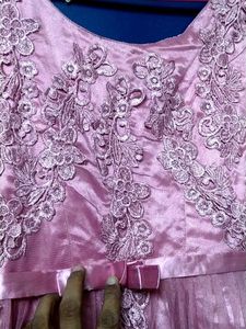 Gown Peach Colour Bride Dress FreeUp