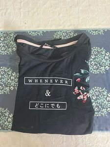 ONLY Women Black Floral Printed Pure Cotton Top