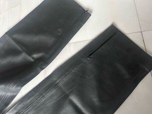 Mango Black Leather Pants