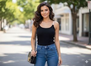Black tank top
