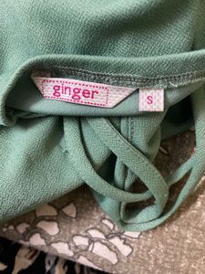 Green Mini Flared Dress