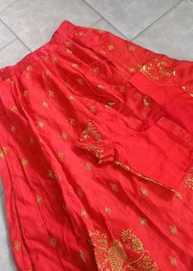 Owmen , Girls Beautiful Red Colour Lehanga