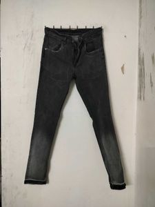 Men's Grey Faded Jeans