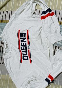 Versatile White Full Sleeves Crop Top.