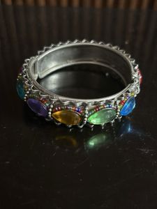 Colorful Gemstone Cuff Bracelet