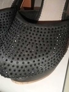 Black Rhinestones Heels