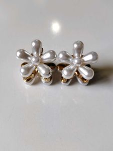 Pearl Flower Hair Clips