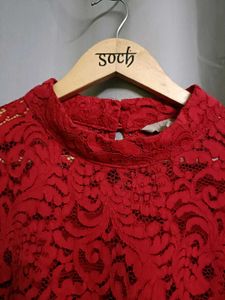 H&amp;M Floral  Mock Neck Top