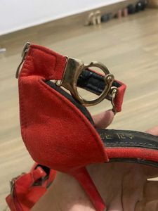 Women Heels Footwear Red