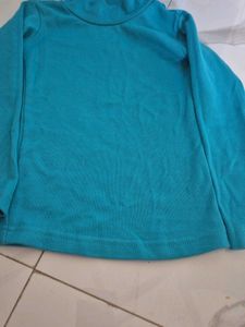 Teal Mock Neck Long Sleeve Top