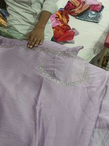 Lilac Embellished Sari (Minor Issue)